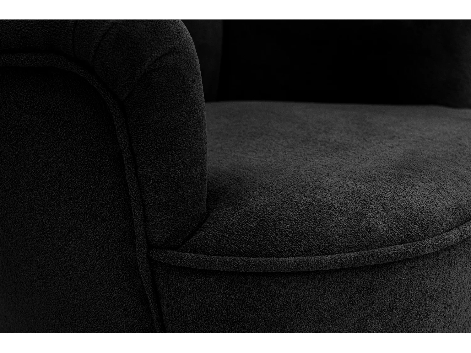 Retro-Sessel Sofiland Velo, gepolstert mit Stoff Velo – Farbe Schwarz