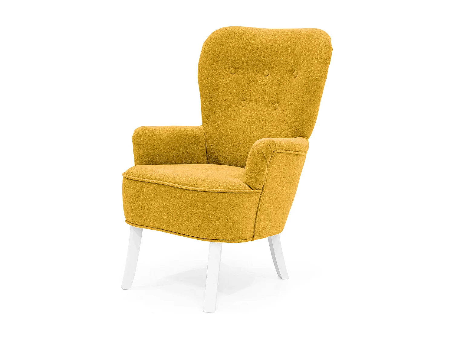 Retro-Sessel Sofiland Velo mit Velo-Bezug – Farbe Gelb