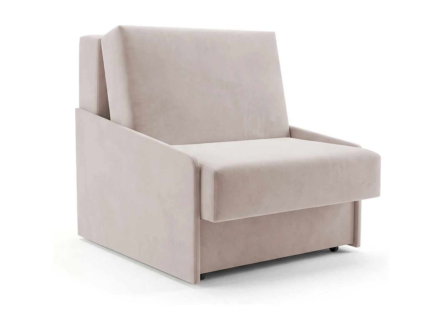 Jupiter Schlafsessel mit Bettkasten & Schlaffunktion 90x105 cm Samt-Velvet  Beige