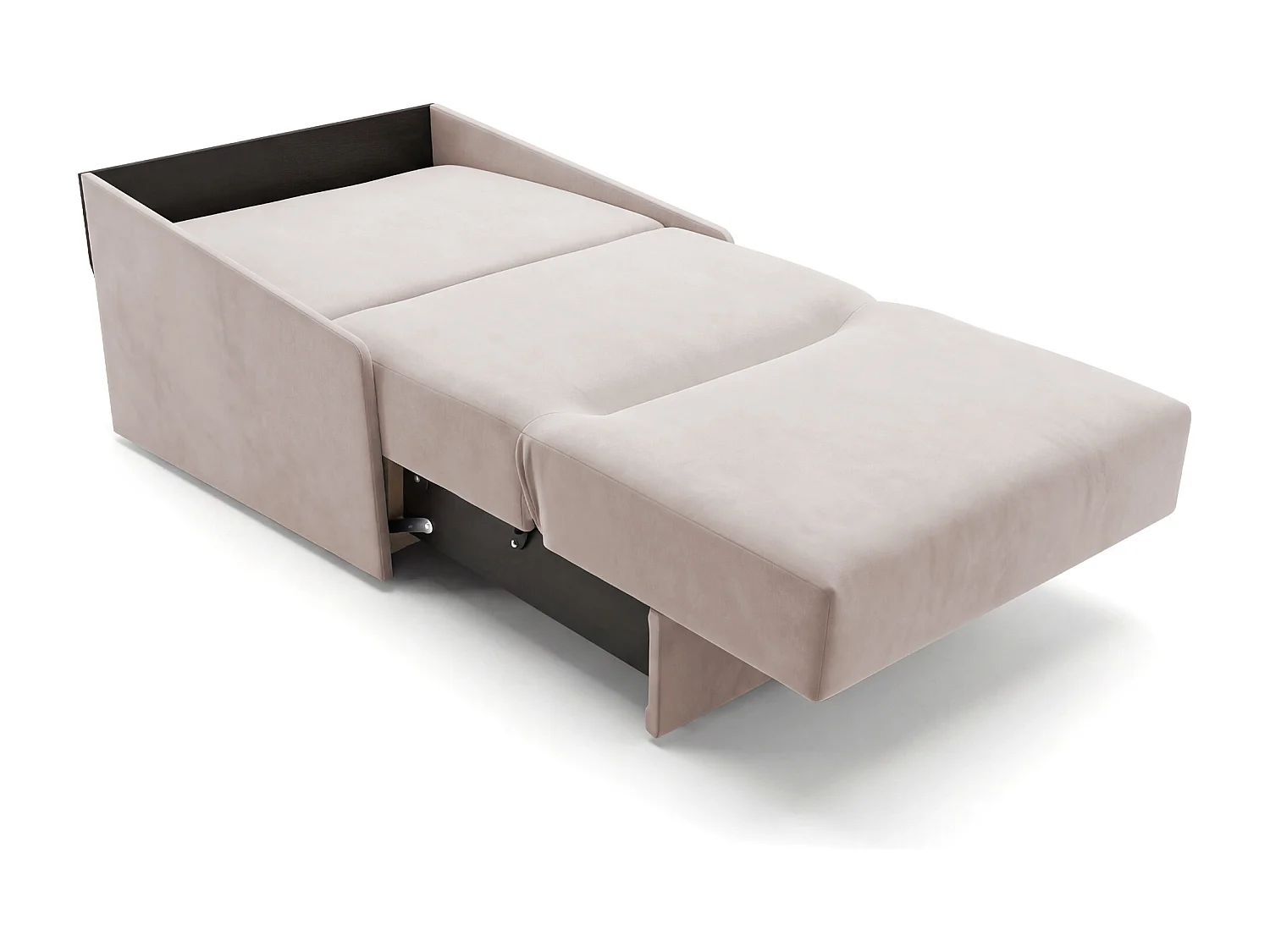 Jupiter Schlafsessel mit Bettkasten & Schlaffunktion 90x105 cm Samt-Velvet  Beige