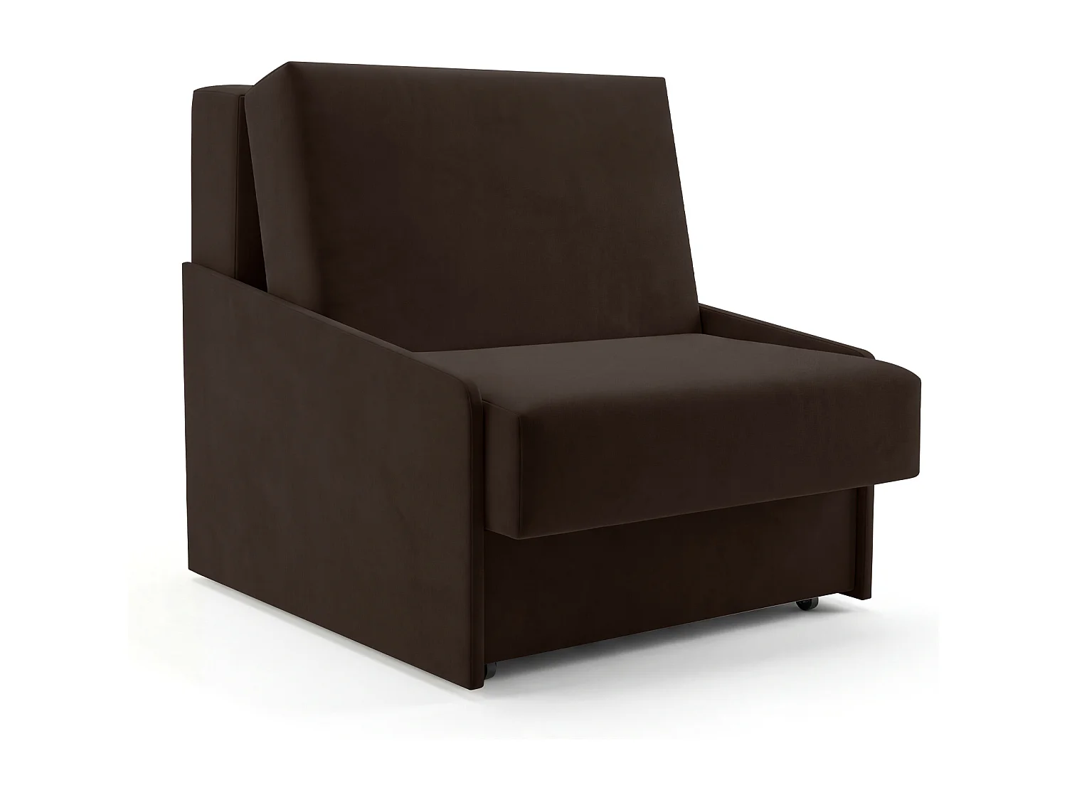Jupiter Schlafsessel mit Bettkasten & Schlaffunktion 90x105 cm Samt-Velvet Braun