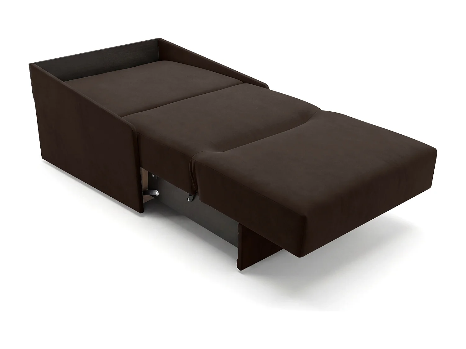 Jupiter Schlafsessel mit Bettkasten & Schlaffunktion 90x105 cm Samt-Velvet Braun