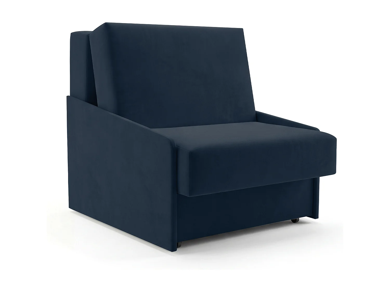 Jupiter Schlafsessel mit Bettkasten & Schlaffunktion 90x105 cm Samt-Velvet  Schwarz