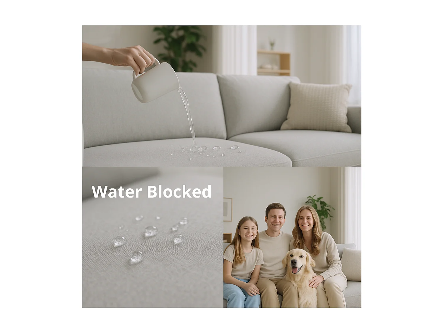 U-Form Schlafsofa Magnum Hellgrau 345x202 cm – Flexibles Design ohne feste Seite