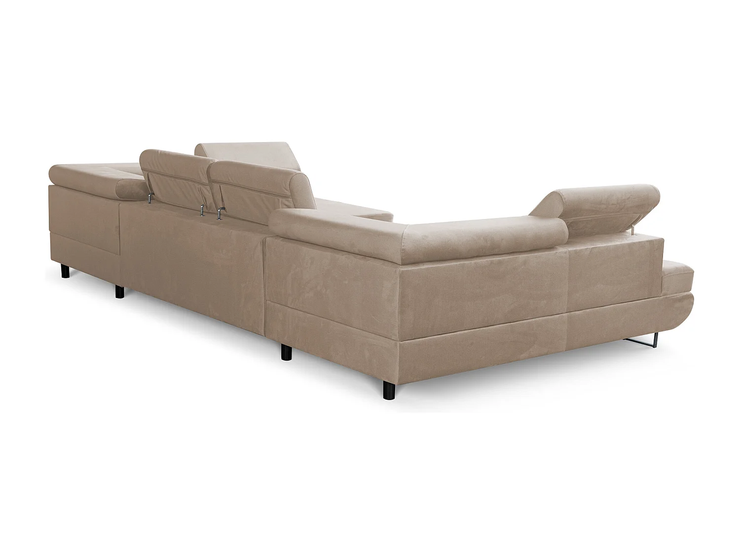 U-Form Schlafsofa Magnum Beige 345x202 cm – Flexibles Design ohne feste Seite