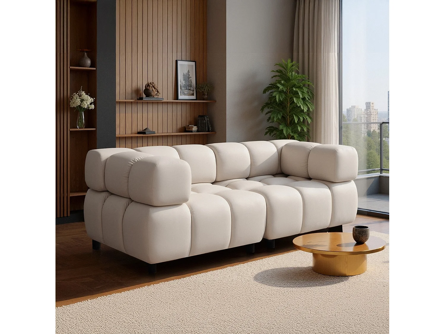 Sofa Tondo 3 s-Bluvel 22 beige