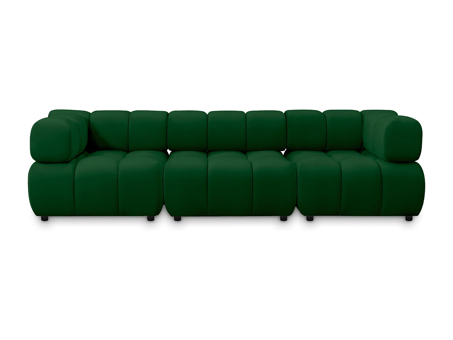 Tondo 4S Design Sofa Modulares Bubble Couch 4-Sitzer Samt Bluvel 78 Grün