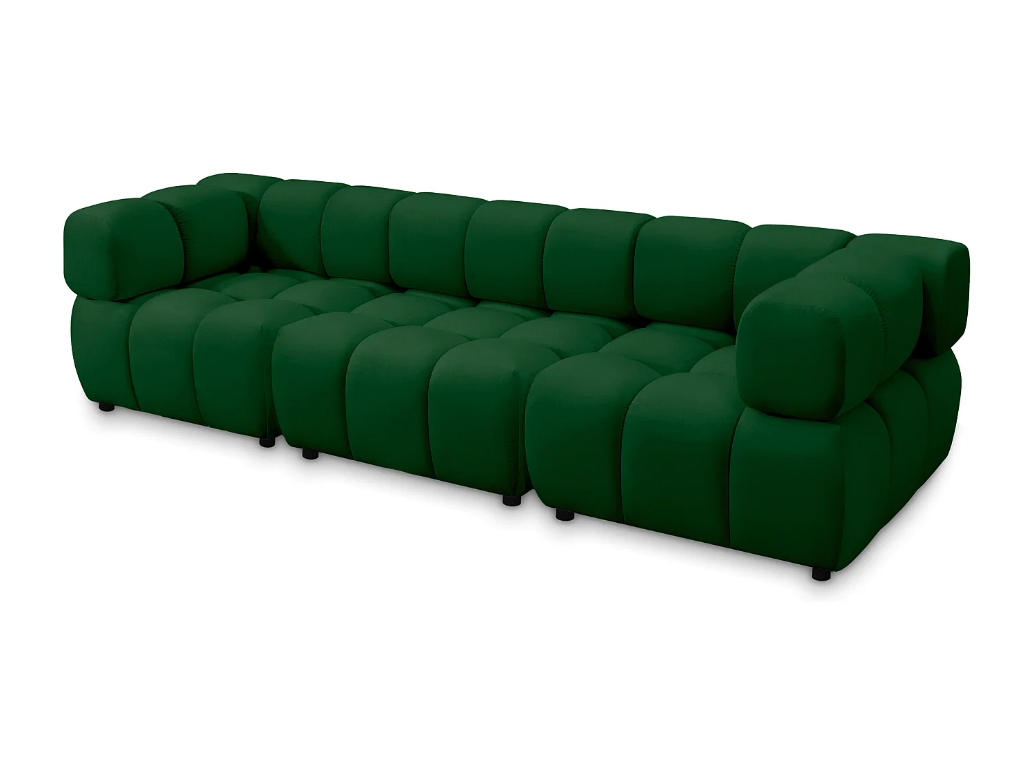 Tondo 4S Design Sofa Modulares Bubble Couch 4-Sitzer Samt Bluvel 78 Grün