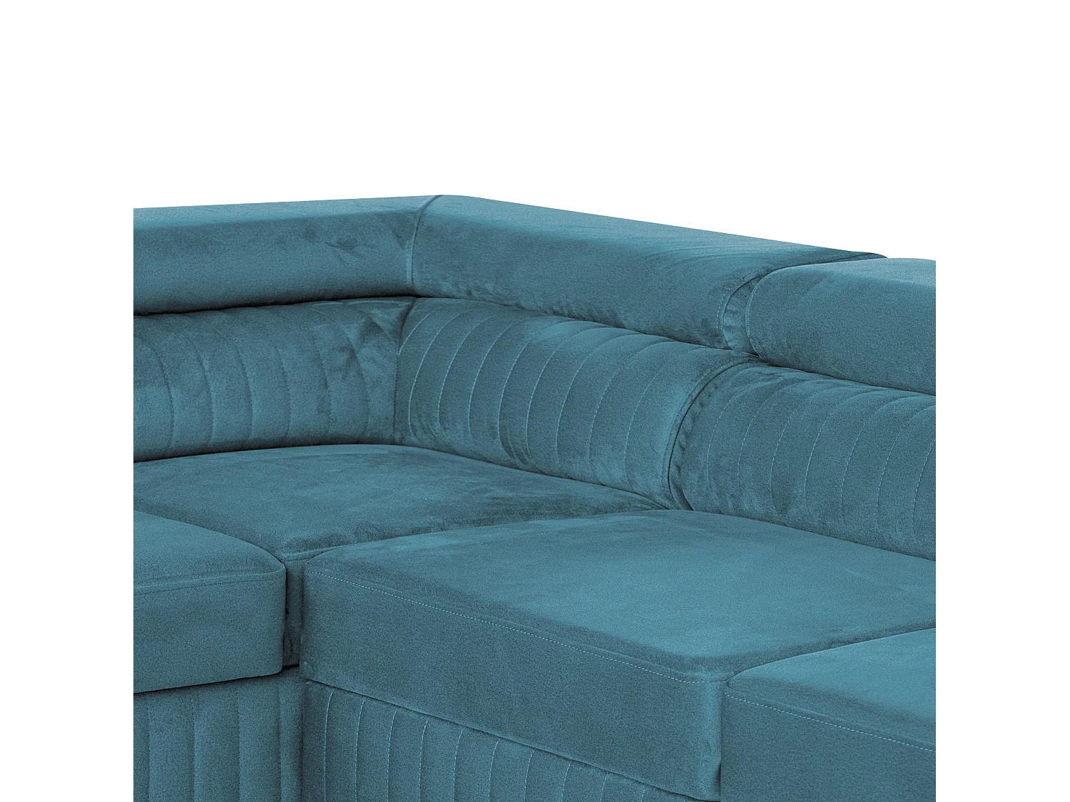 Große U-Form Schlafsofa mit Bettkasten & Agmamito Element Bezug, Türkis Magnum U Sofiland