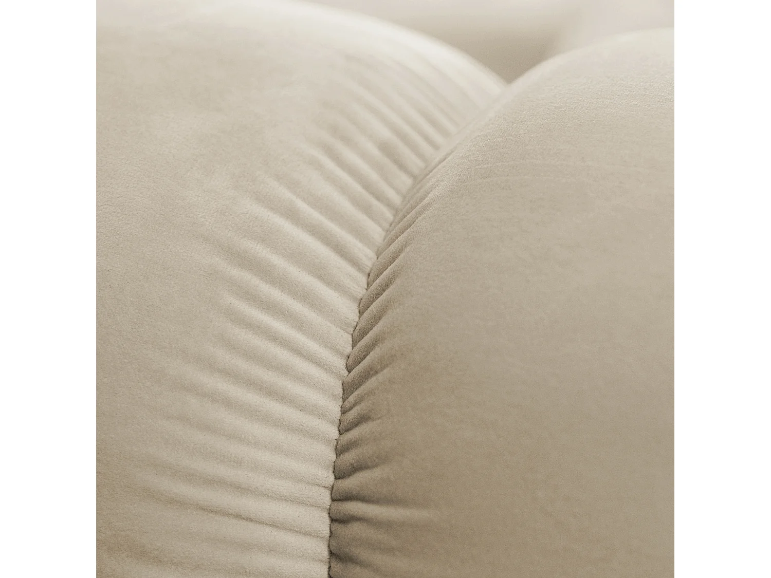 Tondo 4S Design Sofa Modulares Bubble Couch 4-Sitzer Samt Bluvel 22 Beige