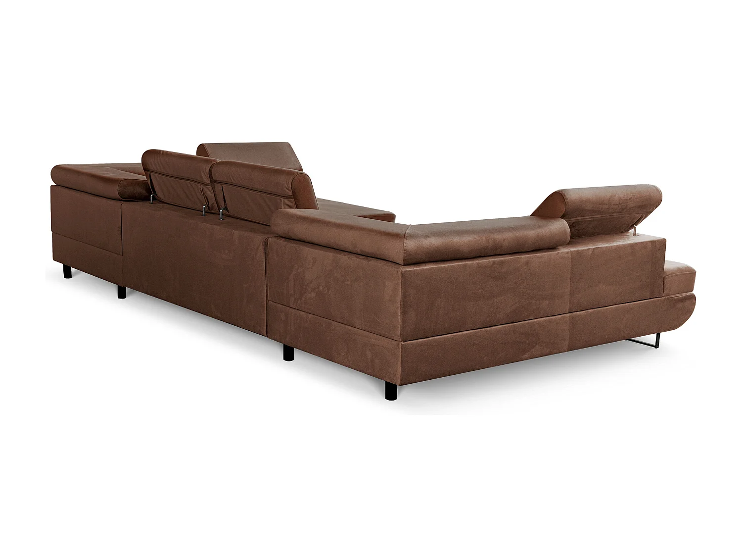 U-Form Schlafsofa Magnum Braun 345x202 cm – Flexibles Design ohne feste Seite