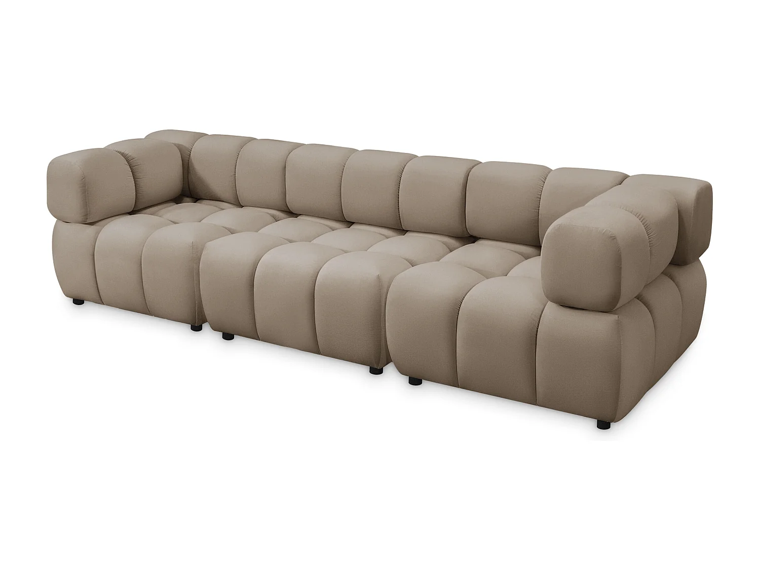 Tondo 4S Design Sofa Modulares Bubble Couch 4-Sitzer Samt Bluvel 28 Dunkelbeige