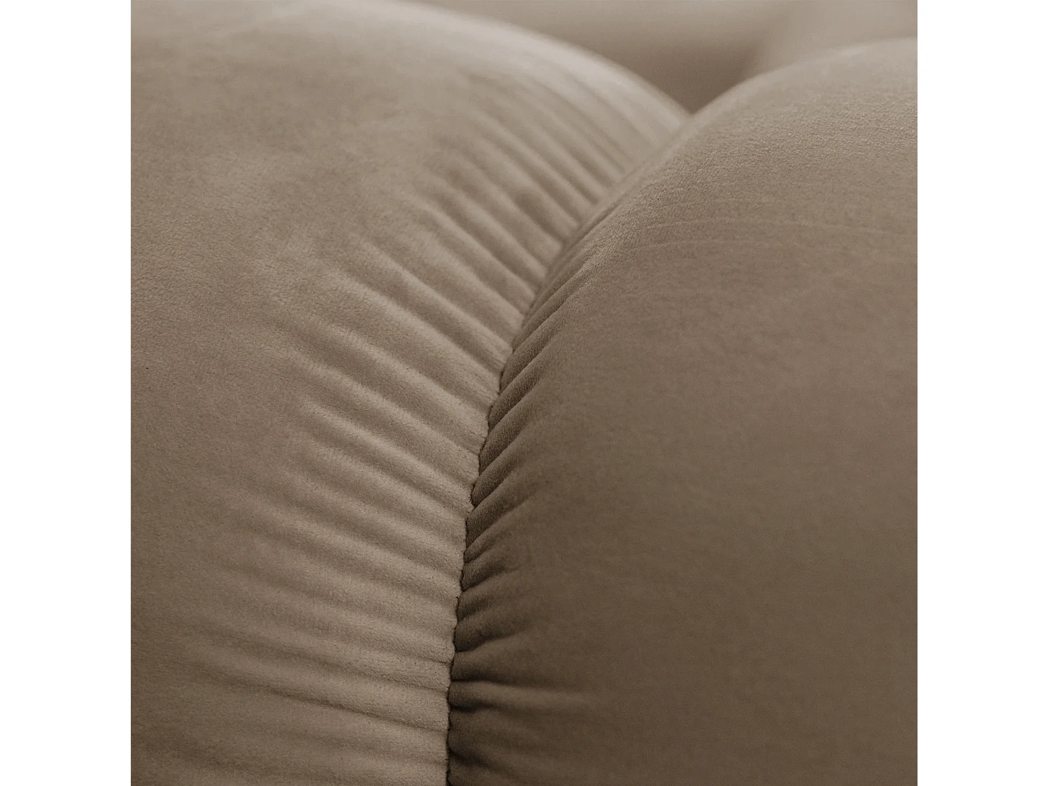 Tondo 4S Design Sofa Modulares Bubble Couch 4-Sitzer Samt Bluvel 28 Dunkelbeige