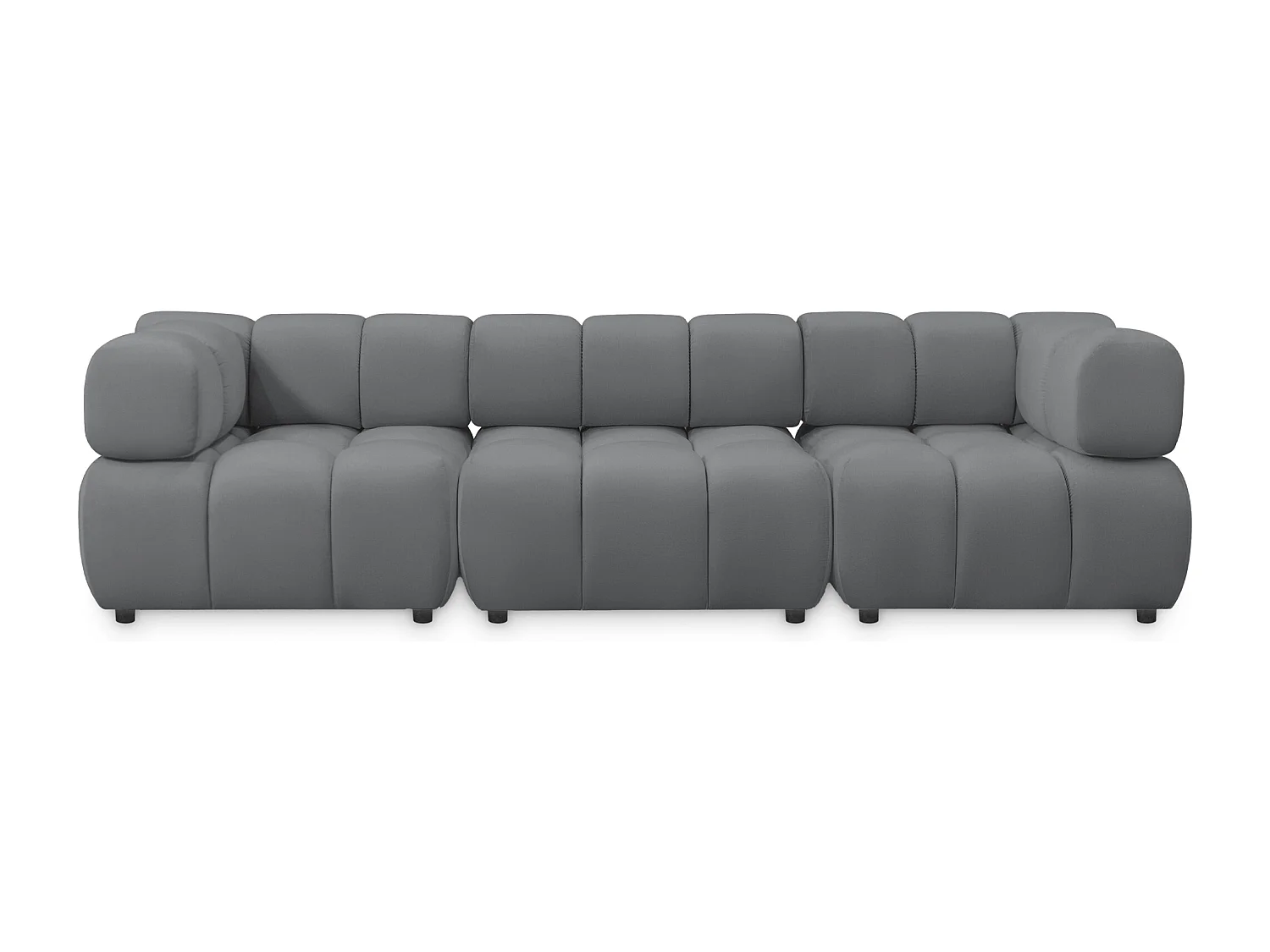 Tondo 4S Design Sofa Modulares Bubble Couch 4-Sitzer Samt Bluvel 14 Grau
