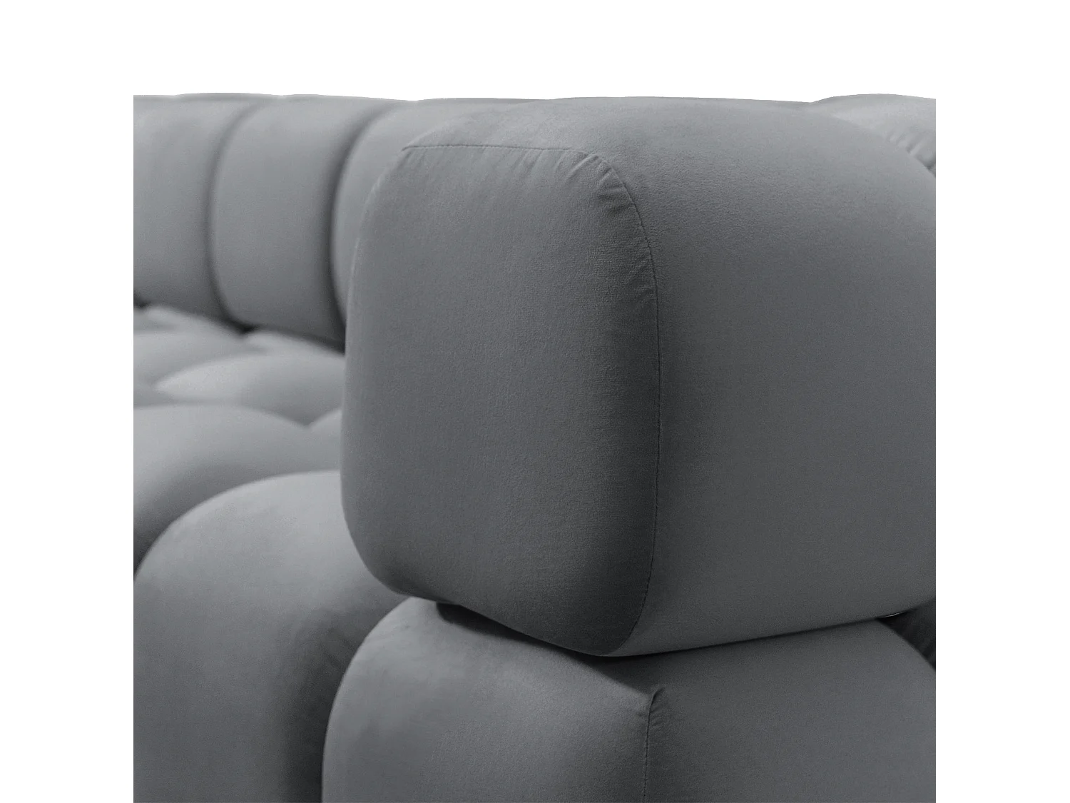 Tondo 4S Design Sofa Modulares Bubble Couch 4-Sitzer Samt Bluvel 14 Grau