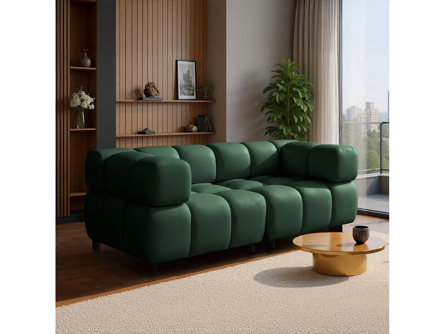 Sofa Tondo 3 s -Bluvel 78 Grün