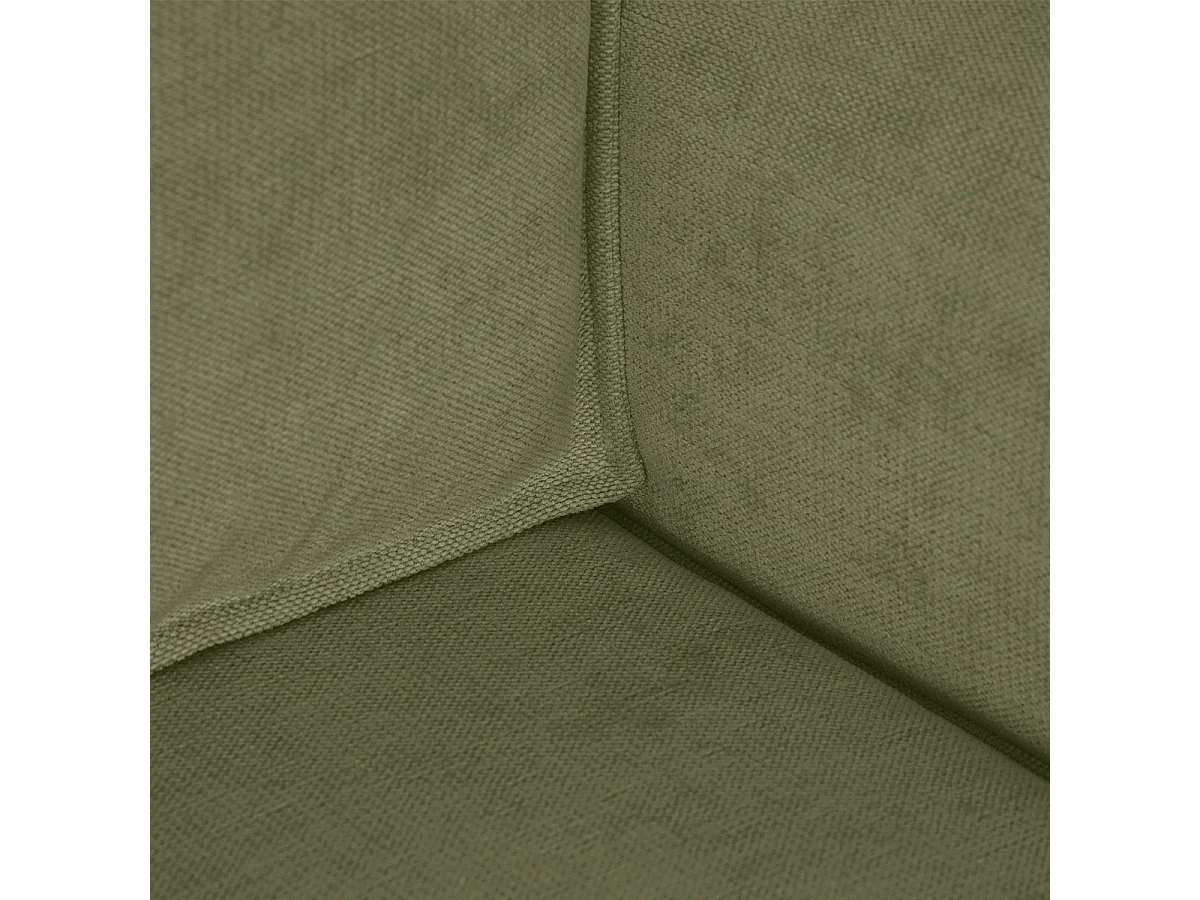Canapé d'angle convertible 4 places réversible avec coffre en tissu chenille vert LIVIA