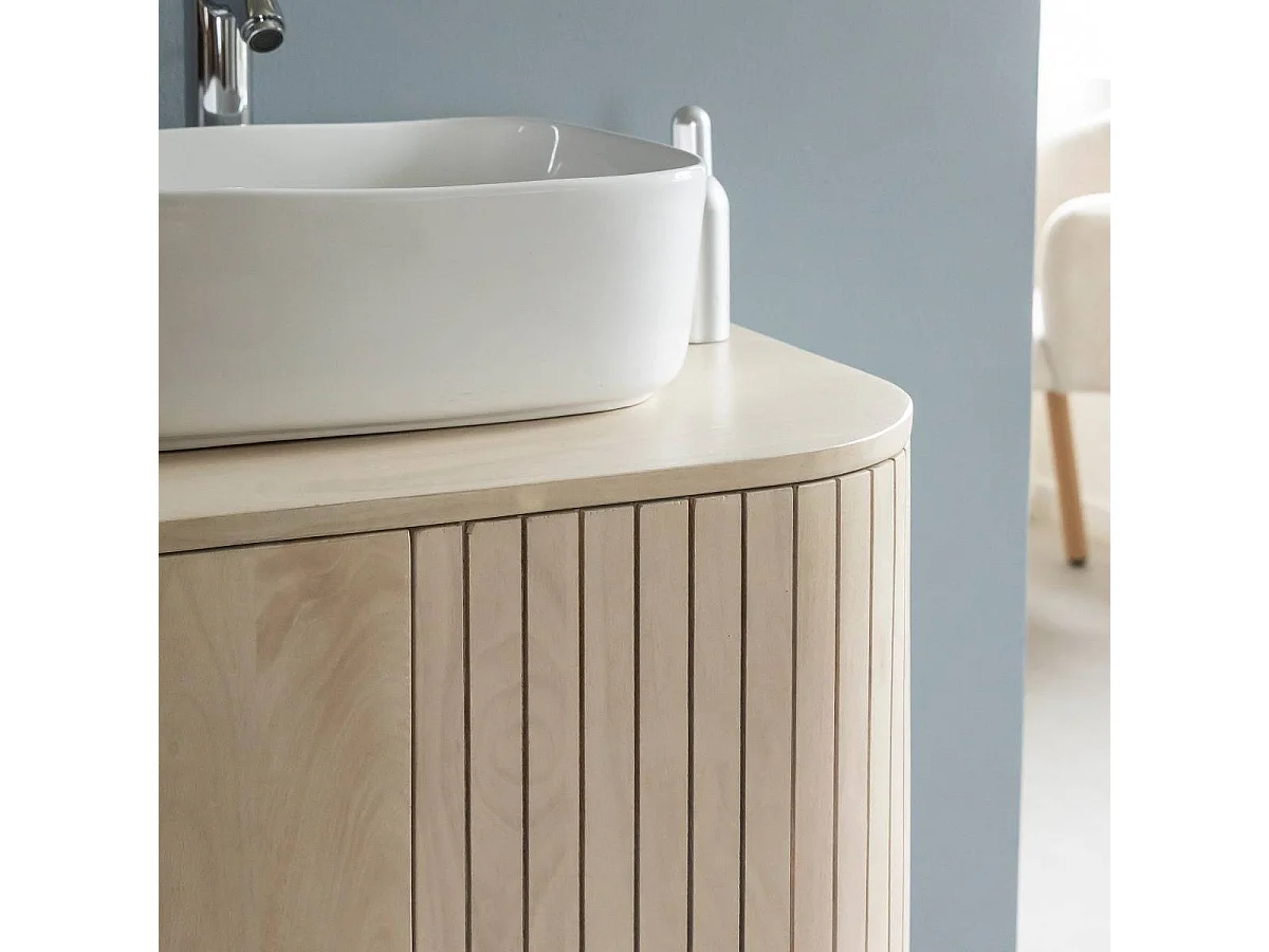 Meuble sous vasque en bois de manguier Yoni