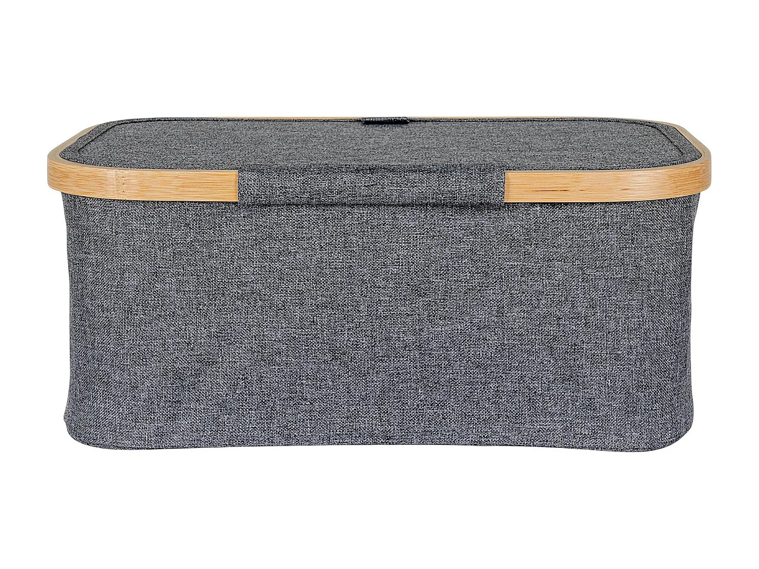 Panier de rangement gris avec couvercle 38 cm