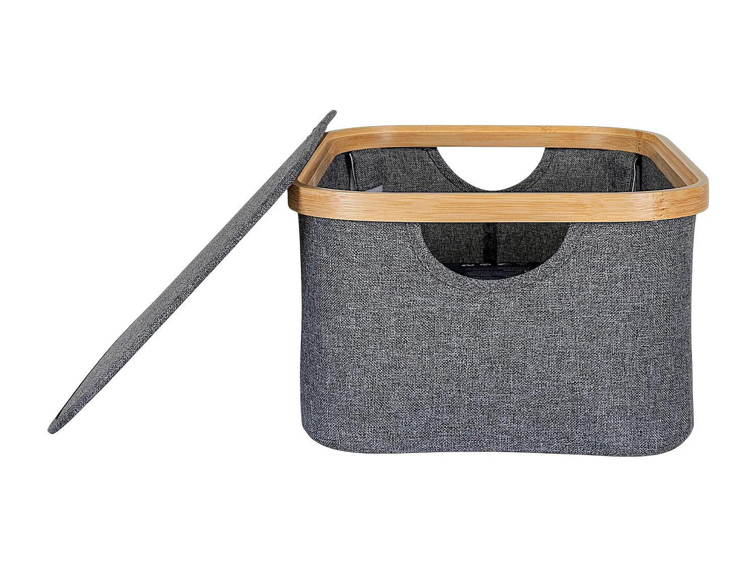 Panier de rangement gris avec couvercle 38 cm