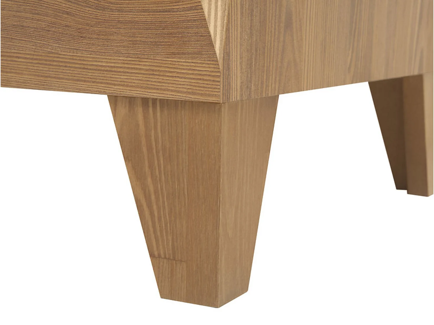 Vitrine à 3 portes avec éclairage LED,commode meuble de rangement coloris Mélèze doré - Longueur 156 x Profondeur 47 x Hauteur 150 cm