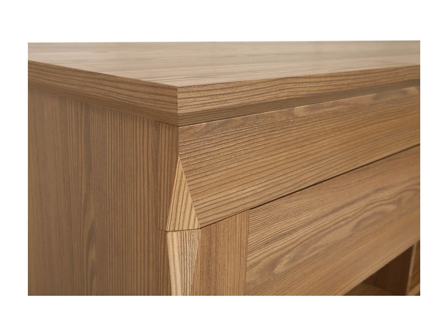 Vitrine à 3 portes avec éclairage LED,commode meuble de rangement coloris Mélèze doré - Longueur 156 x Profondeur 47 x Hauteur 150 cm