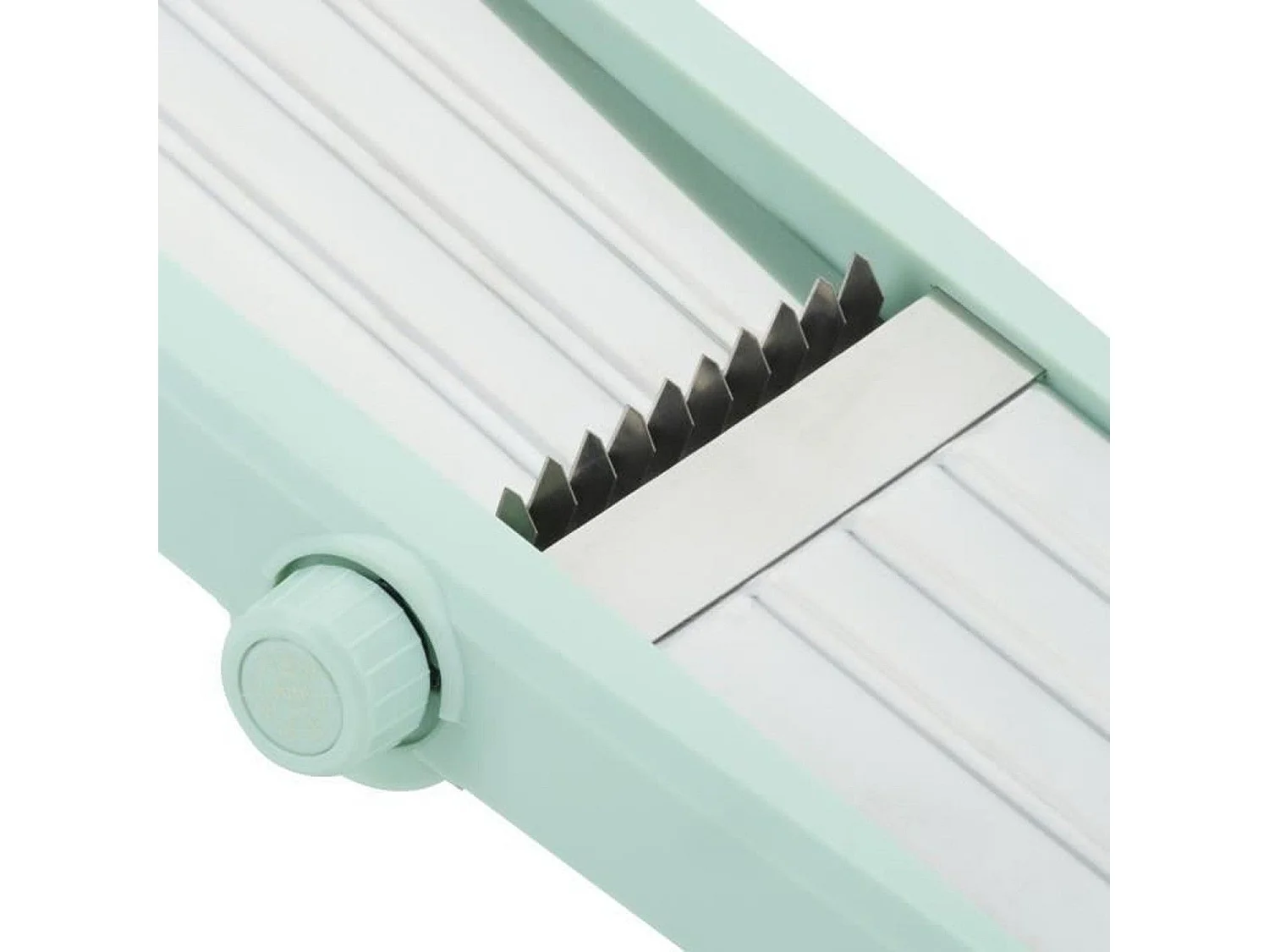 Mandolina 3 w 1 ze stali nierdzewnej regulowana 3-9 mm z odłączanym uchwytem, bezpiecznym popychaczem i antypoślizgowymi nóżkami