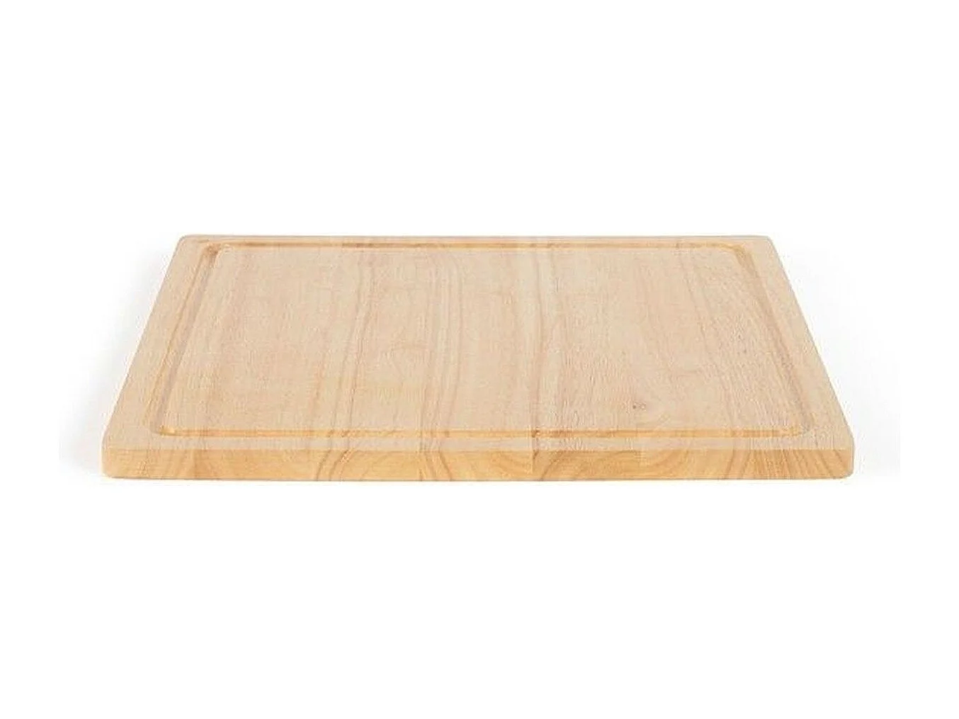 Planche à découper bois d'hévéa - Taille XXL - 46 x 46 cm - Rigole intégrée