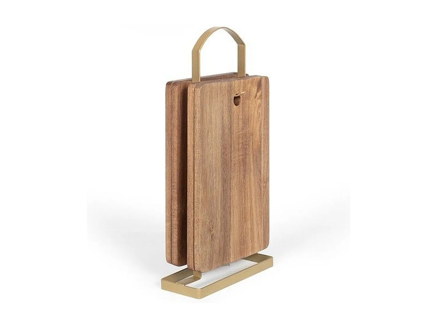 4 planches à découper MES152 - Bois acacia FSC - 22 x 14 cm - Support métallique