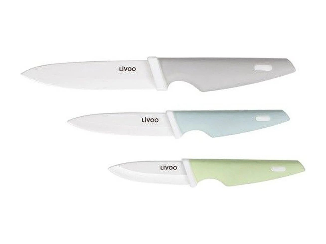 Bloc de 3 couteaux MEC137 7,5 / 10 / 12,5 cm - Lame céramique compatible lave-vaisselle