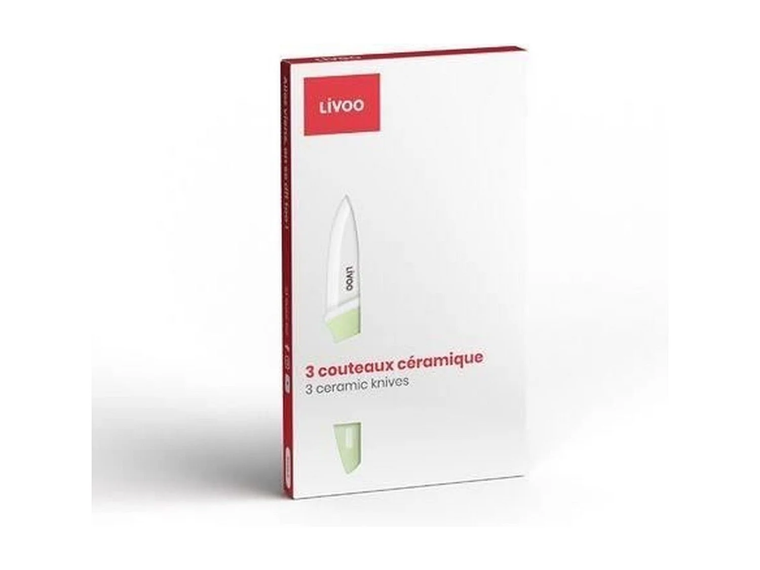 Bloc de 3 couteaux MEC137 7,5 / 10 / 12,5 cm - Lame céramique compatible lave-vaisselle