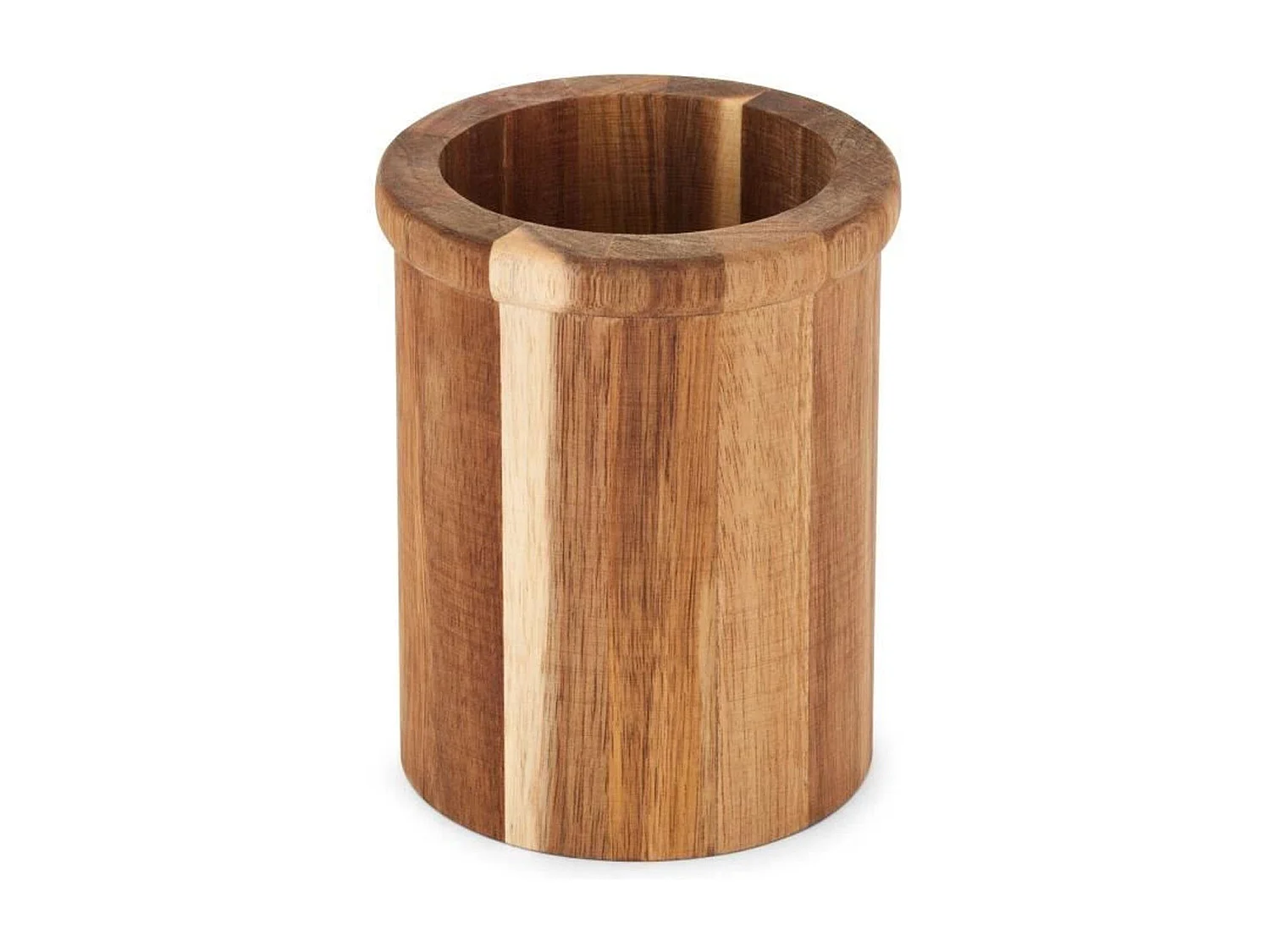 Set van 4 siliconen keukengerei multicolor 31 cm met FSC acaciahouten houder Livoo MES153G