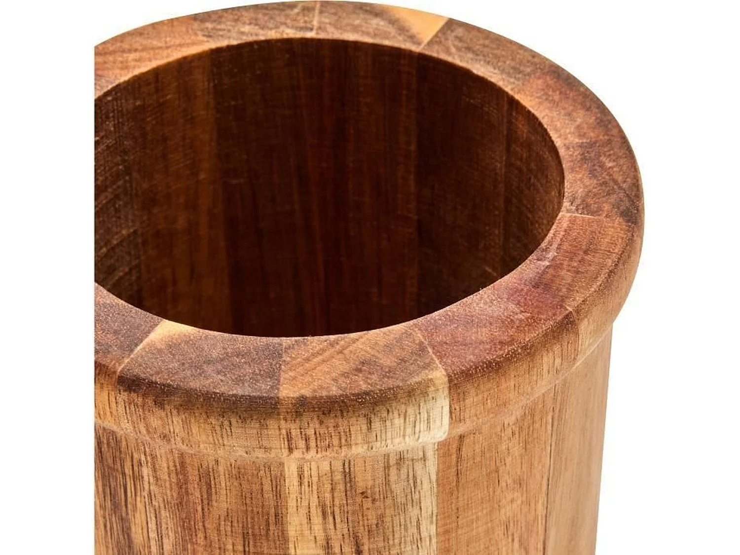 Set van 4 siliconen keukengerei multicolor 31 cm met FSC acaciahouten houder Livoo MES153G