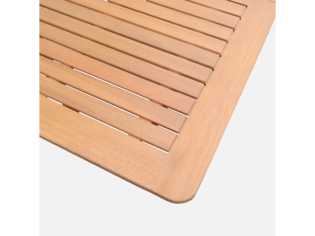 Set tavolo da giardino estensibile in legno di eucalipto con 8 sedie,