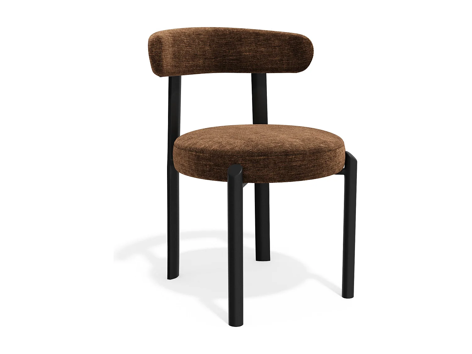 Lot de 2 chaises NOMA en Tissu tramé toucher doux Terracotta