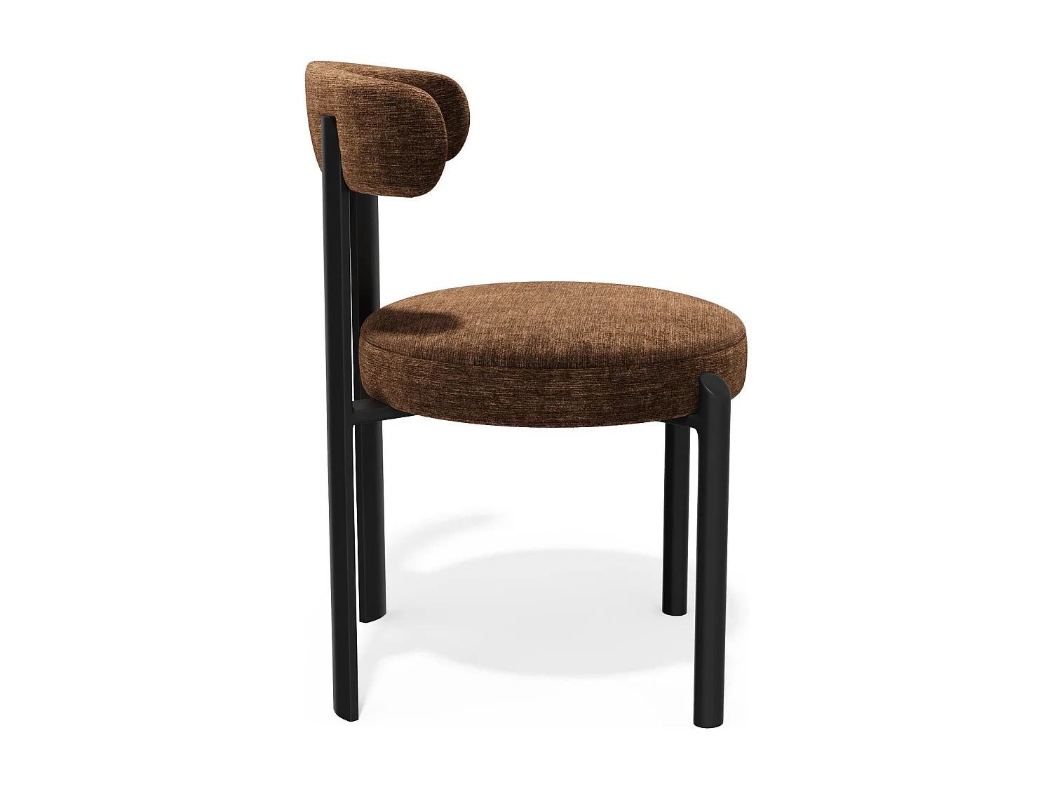 Lot de 2 chaises NOMA en Tissu tramé toucher doux Terracotta