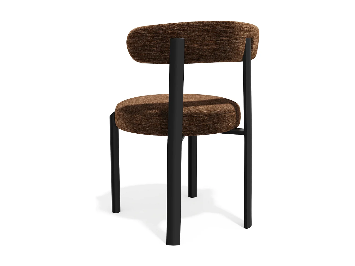 Lot de 2 chaises NOMA en Tissu tramé toucher doux Terracotta