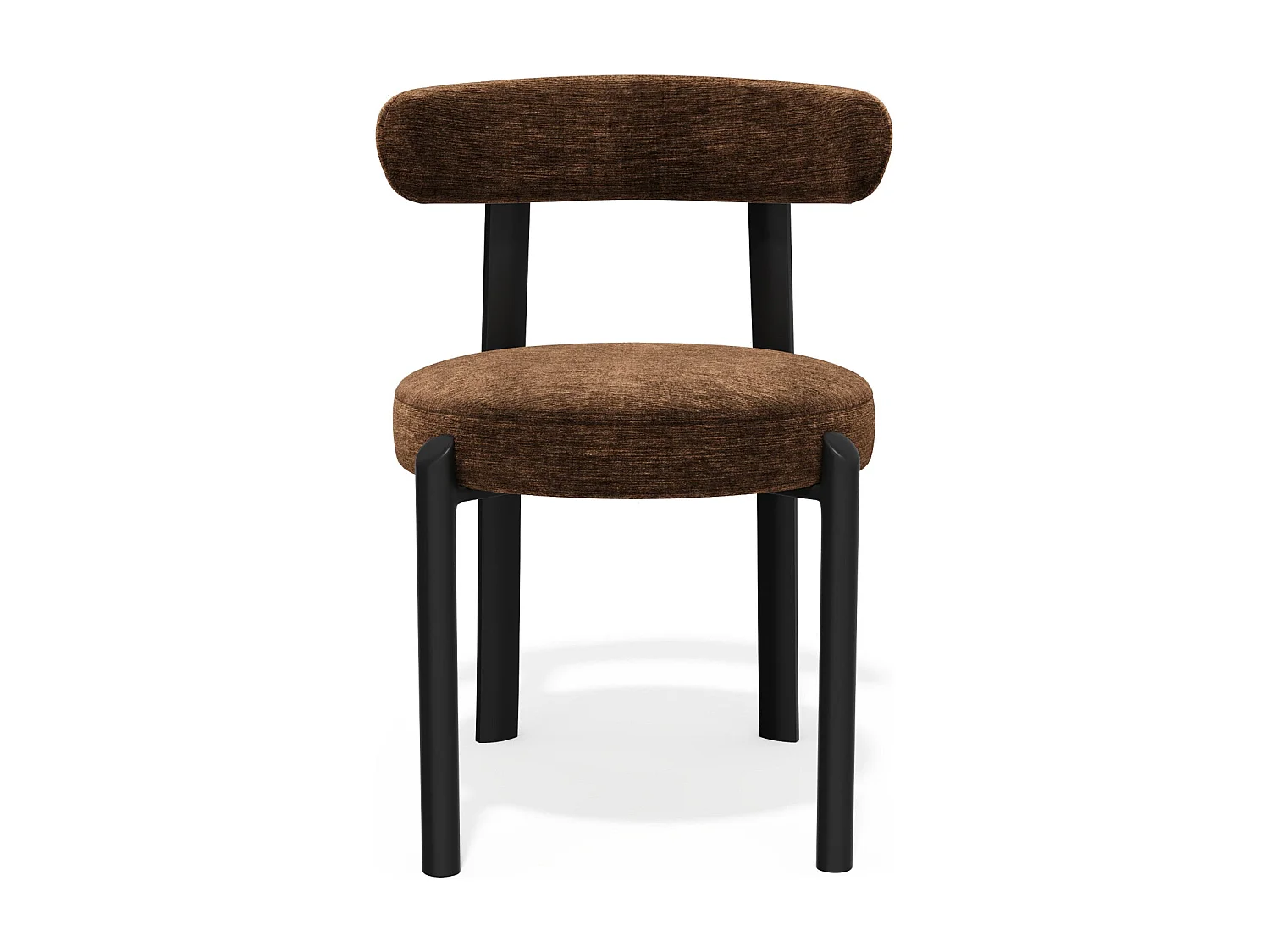 Lot de 2 chaises NOMA en Tissu tramé toucher doux Terracotta