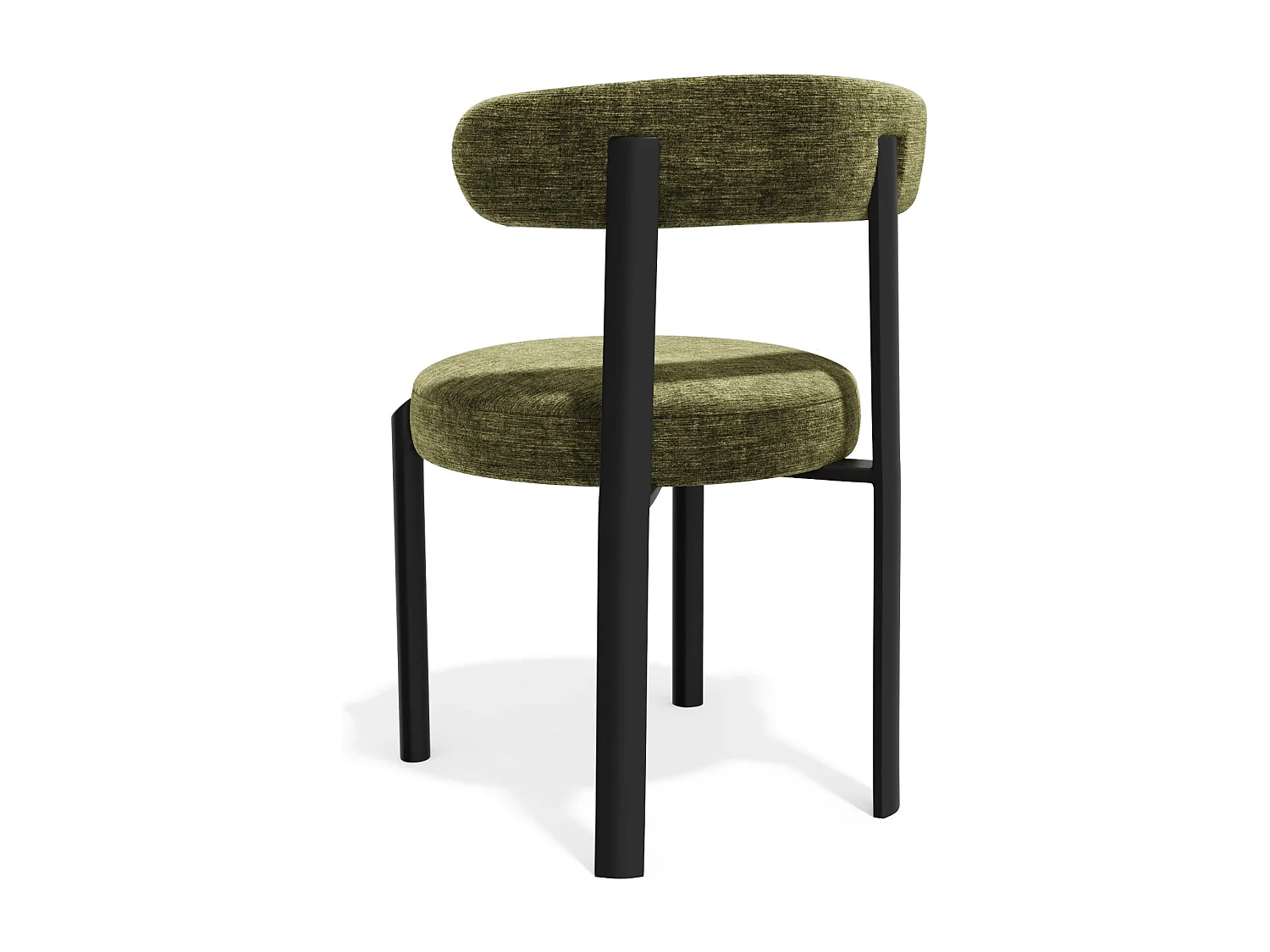 Lot de 2 chaises NOMA en Tissu tramé toucher doux Noir