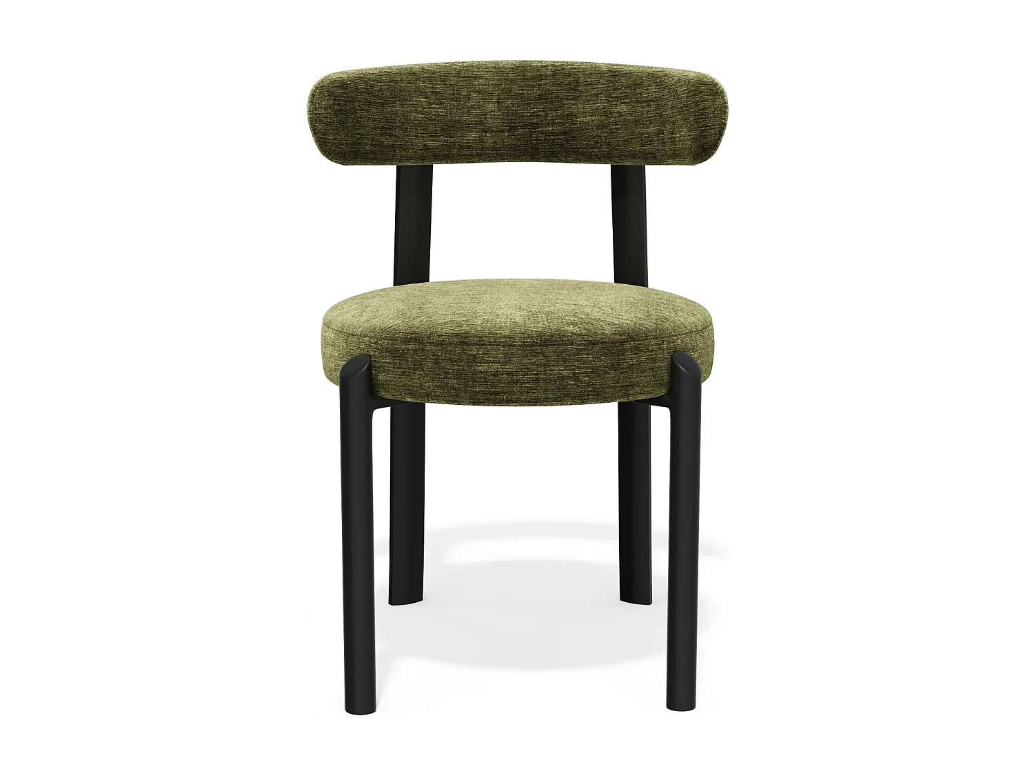 Lot de 2 chaises NOMA en Tissu tramé toucher doux Noir