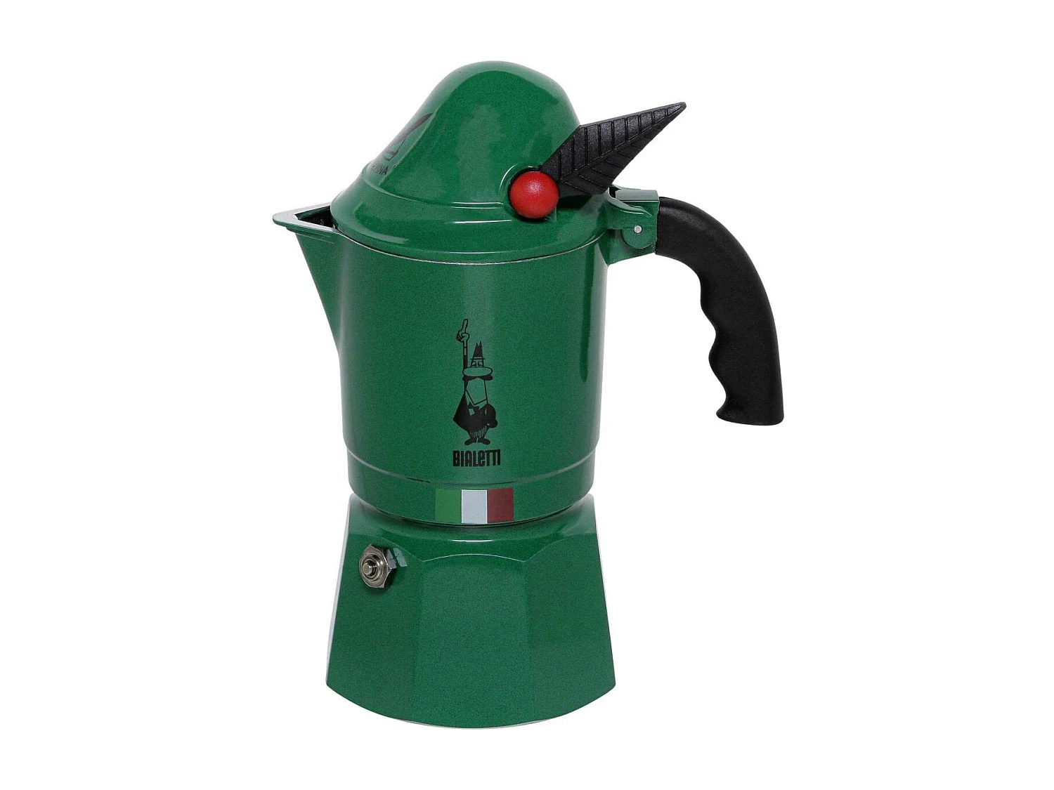 Bialetti Break Alpina - Espresso Koffiezetapparaat 3 Kopjes Aluminium Alpien Design Groen Zwart