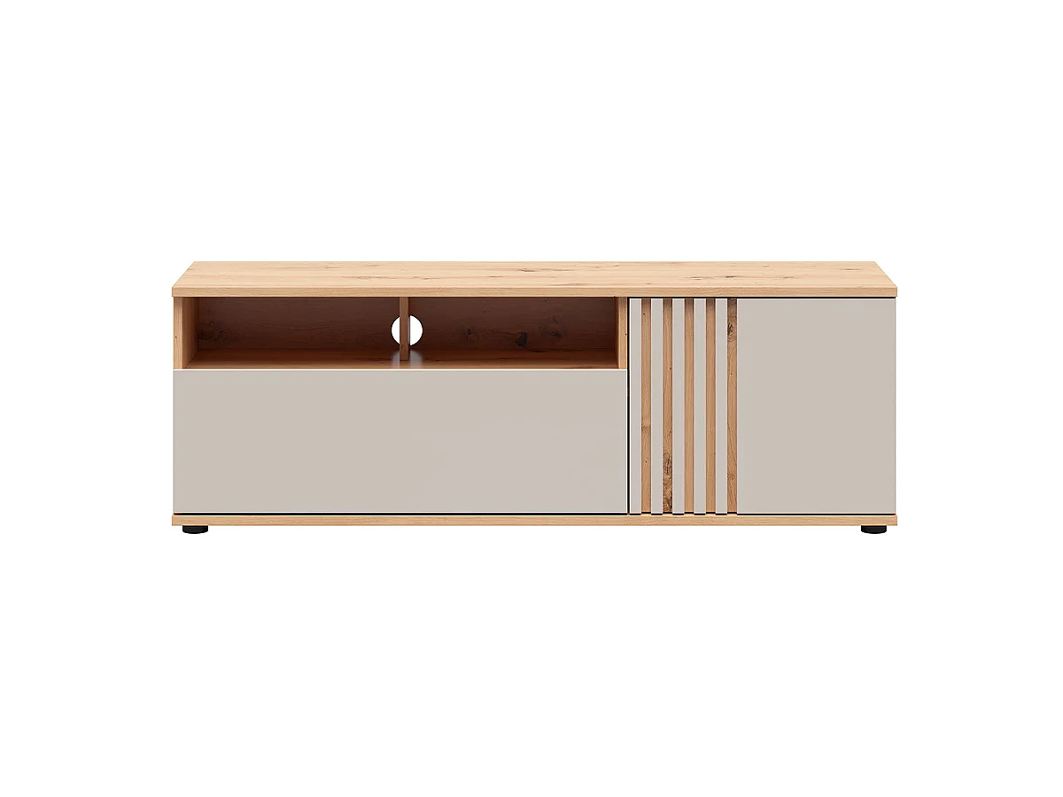 1-dørs 1-skuffe TV-bord 135 cm Ezra Cashmere og træ