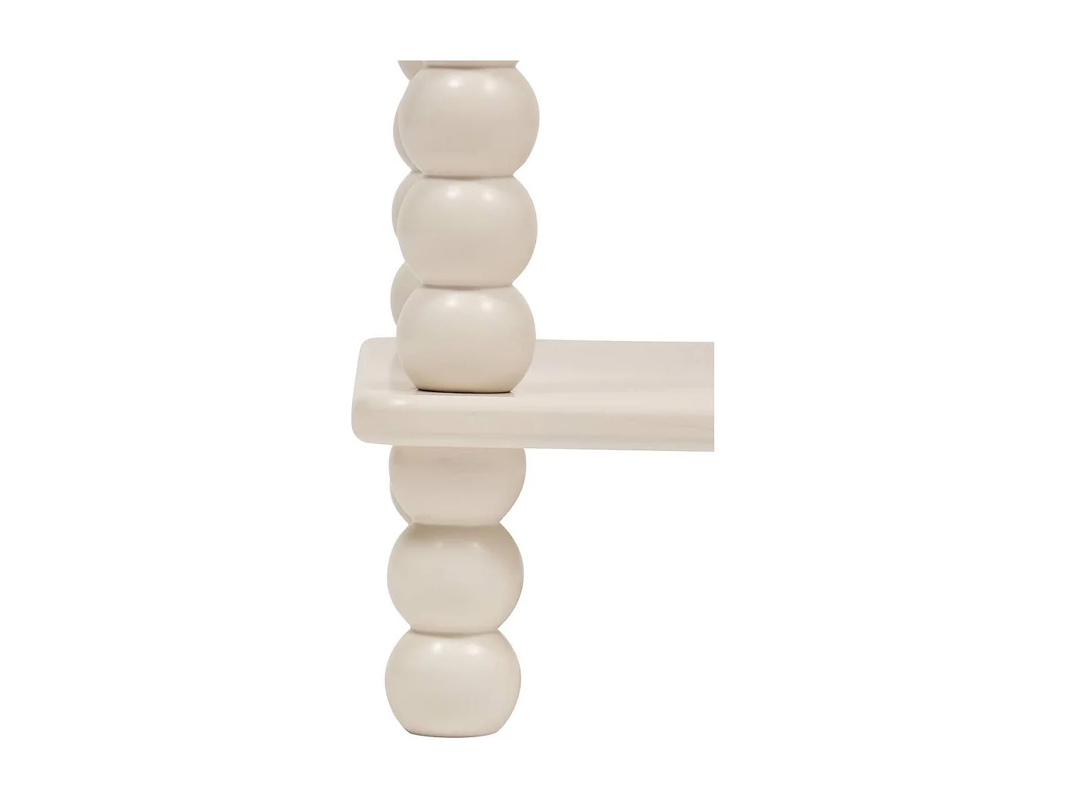 Table d'Appoint Avec Étagère "Chamlo" 45cm Ivoire