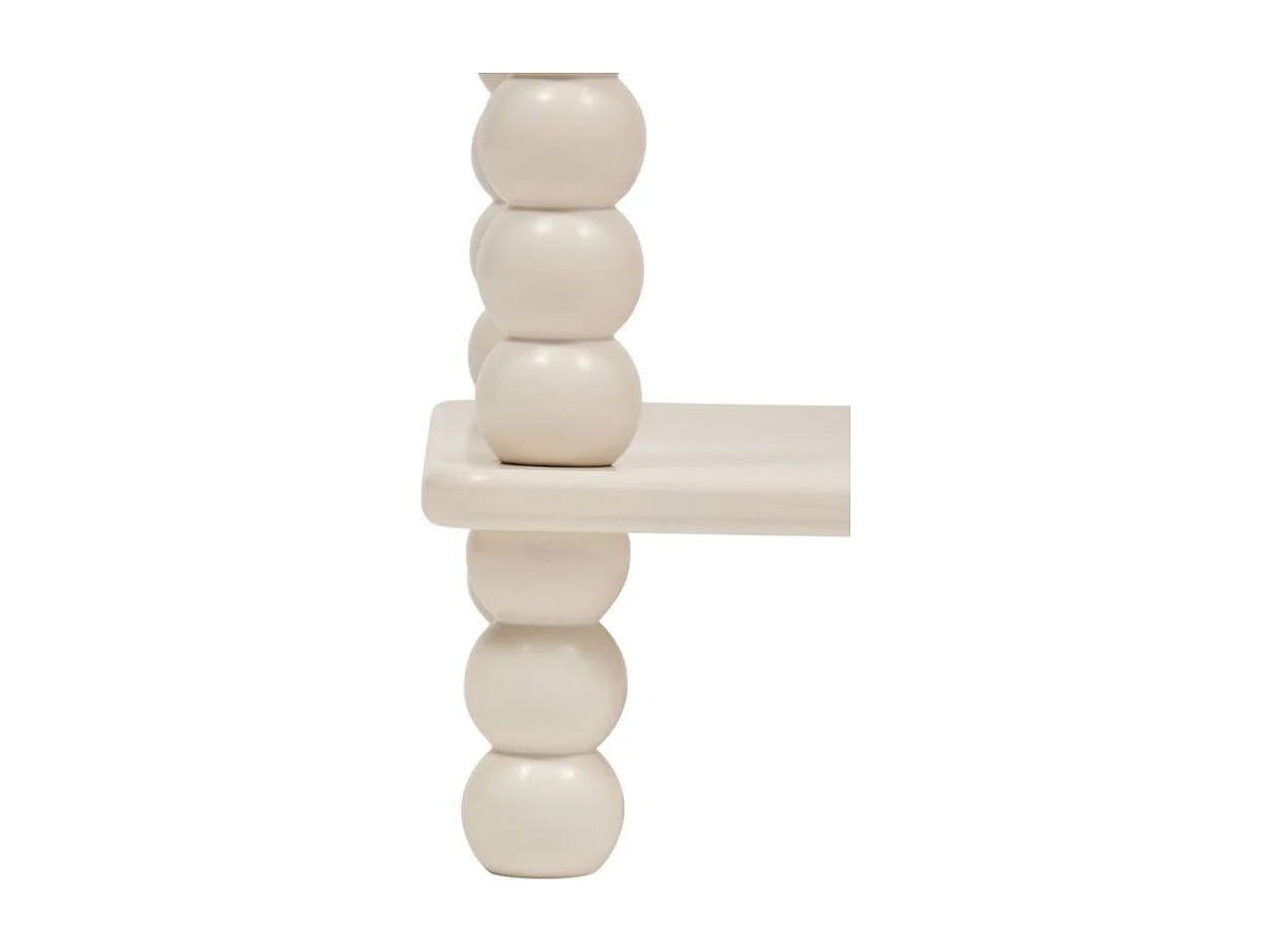 Table d'Appoint Avec Étagère "Chamlo" 45cm Ivoire