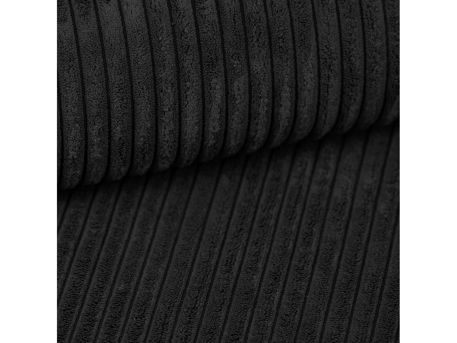 AX LIVING Canapé 3 places Aydin velours côtelé gris foncé convertible