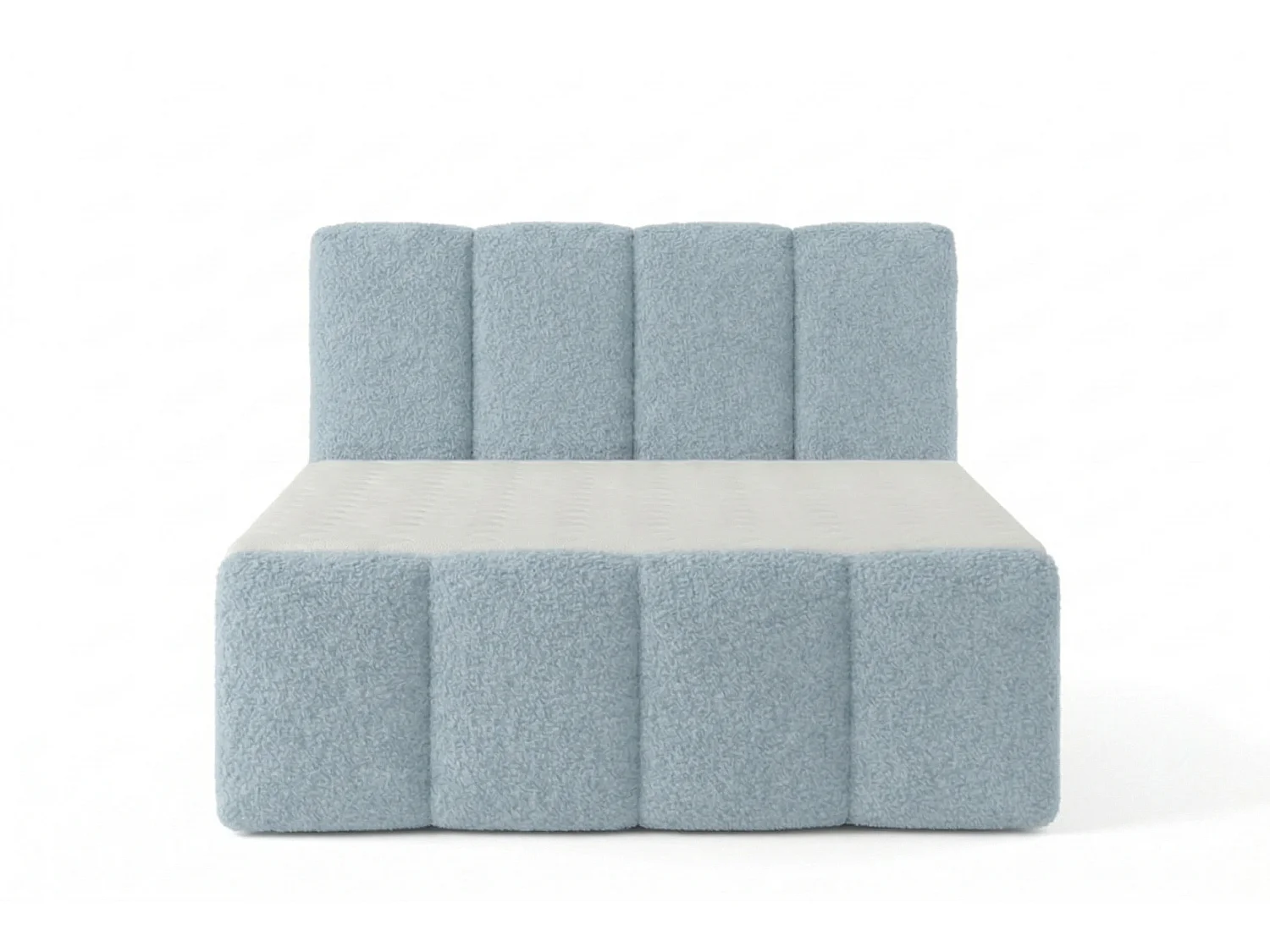 Élégant lit rembourré KORA 140x200 cm en tissu CENTAUR 9 bleu clair