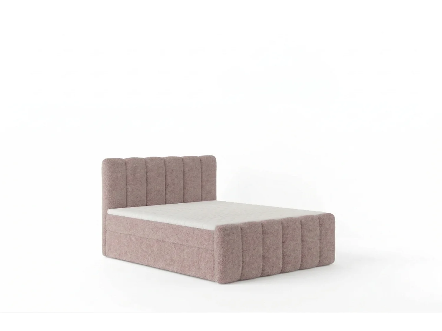 Élégant lit capitonné KORA 180x200 cm en tissu CENTAUR 5 rose