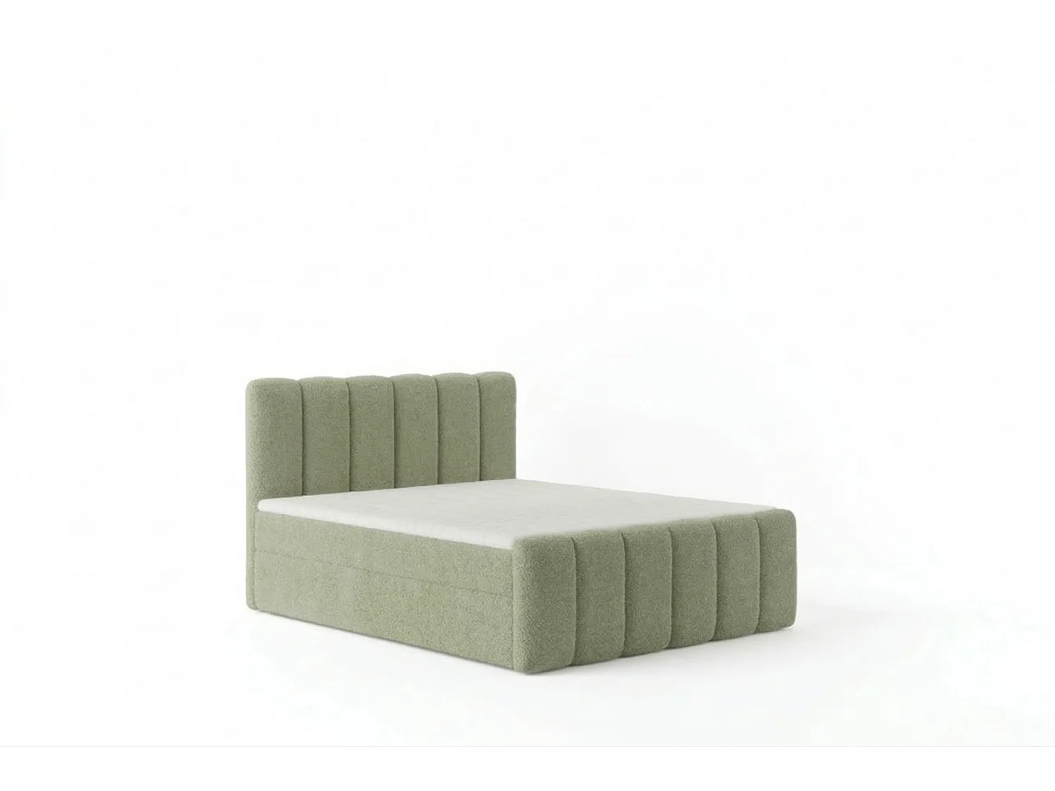 Élégant lit tapissé KORA 180x200 cm en tissu CENTAUR 13 vert