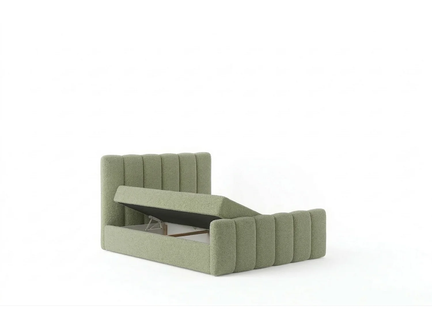 Élégant lit tapissé KORA 180x200 cm en tissu CENTAUR 13 vert