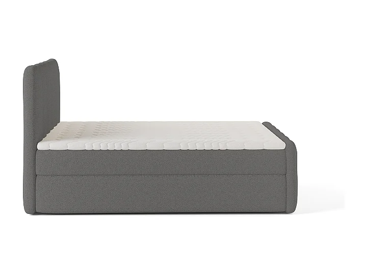 Élégant lit tapissé KORA 180x200 cm en tissu CENTAUR 15 gris